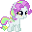 Size: 66x66 | Tagged: safe, artist:botchan-mlp, coconut cream, earth pony, pony, g4, animated, desktop ponies, female, filly, foal, gif, pixel art, simple background, solo, sprite, transparent background