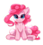 Size: 1947x2038 | Tagged: safe, artist:yuris, pinkie pie, earth pony, original species, plush pony, pony, g4, female, looking at you, plushie, simple background, sitting, smiling, smiling at you, solo, toy, white background
