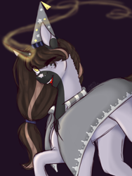 Size: 1536x2048 | Tagged: safe, artist:pixelberrry, oc, pony, unicorn, female, horn, magic, mare, one eye closed, solo, wink