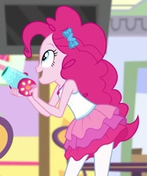 Size: 736x880 | Tagged: safe, pinkie pie, human, equestria girls, g4, female, mini party cannon, party cannon, solo