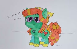 Size: 2000x1295 | Tagged: safe, artist:imgibbon, tree hugger, earth pony, pony, g4, g4.5, my little pony: pony life, female, g4 to g4.5, generation leap, mare, solo, traditional art