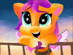 Size: 1600x1199 | Tagged: safe, artist:swirlmlp69768, sunny starscout, earth pony, pony, g5, cute, solo, starry eyes, sunnybetes, wingding eyes
