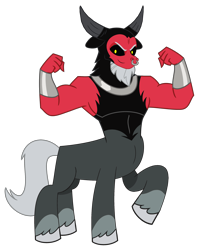 Size: 2094x2627 | Tagged: safe, artist:mlgtrap, lord tirek, centaur, ponytaur, taur, g4, g5, antagonist, g4 to g5, generation leap, male, piercing, redesign, simple background, solo, tell your tale accurate, transparent background, vector