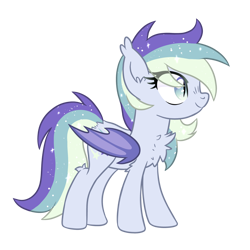 Size: 2048x2048 | Tagged: safe, artist:toxicpumpkin, oc, oc only, oc:wisty starshine, bat pony, base used, bat pony oc, bio in description, chest fluff, colored wings, ear fluff, ear tufts, female, folded wings, leg fluff, mare, simple background, slit pupils, solo, sparkly mane, sparkly tail, standing, tail, transparent background, wings