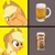 Size: 500x500 | Tagged: safe, applejack, earth pony, beer mug, drink, hotline bling, imgflip, meme, root beer, solo