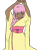 Size: 768x1024 | Tagged: safe, artist:icicle-niceicle-1517, artist:lunathekitsunegirl, artist:metaruscarlet, color edit, edit, fluttershy, human, g4, alternate hairstyle, clothes, collaboration, colored, dark skin, female, humanized, kimono (clothing), nail polish, ponytail, simple background, solo, transparent background