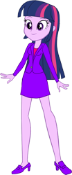 Size: 628x1514 | Tagged: safe, artist:invisibleink, artist:tylerajohnson352, twilight sparkle, equestria girls, g4, business suit, clothes, high heels, jacket, shoes, simple background, skirt, tank top, transparent background