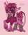 Size: 2400x3000 | Tagged: safe, artist:madisockz, twilight sparkle, classical unicorn, pony, unicorn, g4, alternate color palette, alternate design, alternate hair color, alternate hairstyle, alternate tail color, alternate tailstyle, big ears, big eyes, braid, cheek fluff, clothes, cloven hooves, coat markings, colored hooves, colored pinnae, colored sketch, concave belly, ear fluff, ear piercing, ear tufts, earring, eyebrows, eyebrows visible through hair, eyeshadow, female, freckles, frown, glasses, hair bun, hairclip, hairpin, high res, horn, jewelry, leg warmers, leonine tail, lidded eyes, long mane, long tail, looking away, makeup, mare, necklace, piercing, pink background, pink coat, pink text, purple coat, purple eyes, raised hoof, redesign, shiny hooves, shiny mane, shiny tail, signature, simple background, sketch, socks (coat markings), solo, standing, sweater, tail, text, thin, tied mane, turtleneck, two toned mane, two toned tail, unicorn twilight, unshorn fetlocks, wall of tags, wingding eyes