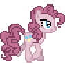 Size: 94x92 | Tagged: safe, artist:jaye, artist:monkeyjay, mean pinkie pie, pony, g4, the mean 6, animated, clone, desktop ponies, pixel art, simple background, solo, sprite, transparent background, trotting
