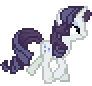 Size: 92x86 | Tagged: safe, artist:jaye, artist:monkeyjay, mean rarity, pony, unicorn, g4, the mean 6, animated, clone, desktop ponies, female, horn, mare, pixel art, simple background, solo, sprite, transparent background, trotting