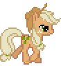 Size: 88x96 | Tagged: safe, artist:jaye, artist:monkeyjay, mean applejack, earth pony, pony, g4, the mean 6, animated, clone, desktop ponies, female, mare, pixel art, simple background, solo, sprite, transparent background, trotting