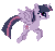 Size: 100x94 | Tagged: safe, artist:botchan-mlp, artist:jaye, mean twilight sparkle, pony, g4, animated, desktop ponies, flying, pixel art, simple background, solo, sprite, transparent background