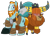Size: 1480x1052 | Tagged: safe, artist:cheezedoodle96, edit, editor:scribbly07, vector edit, prince rutherford, rockhoof, blushing, crack shipping, duo, gay, male, ship:rockford, shipping, simple background, transparent background, vector