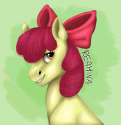 Size: 2412x2487 | Tagged: safe, artist:reamina, apple bloom, pony, solo