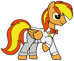 Size: 727x608 | Tagged: safe, artist:noi kincade, oc, oc only, oc:firey ratchet, pegasus, g4, groom, male, simple background, solo, transparent background, wedding suit