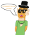 Size: 614x692 | Tagged: safe, artist:mr.myoozik, derpibooru exclusive, oc, oc only, oc:myoozik the dragon, dragon, april fools 2024, arm behind back, brown eyes, clothes, dragon oc, eyebrows, fangs, glasses, green shirt, hat, hot pocket, i dropped my hot pocket, jewelry, male, meme, meme reference, necklace, non-pony oc, open mouth, shirt, simple background, speech bubble, talking, tongue out, top hat, transparent background