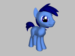 Size: 1200x900 | Tagged: safe, artist:magicalpony2099, artist:superroblox00, oc, oc only, oc:tru blu, earth pony, pony, 3d pony creator, gray background, male, simple background, solo, stallion