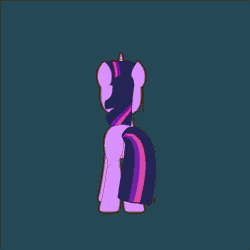 Size: 2800x2800 | Tagged: safe, alternate version, artist:k. dale, derpibooru exclusive, twilight sparkle, pony, unicorn, g4, animated, butt, cute, eyes closed, female, horn, mare, movie accurate, plot, solo, speen, spinning, twiabetes, unicorn twilight, you spin me right round