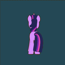 Size: 1600x1600 | Tagged: safe, alternate version, artist:k. dale, derpibooru exclusive, twilight sparkle, pony, unicorn, g4, animated, butt, eyes closed, female, horn, mare, movie accurate, plot, solo, speen, spinning, unicorn twilight, you spin me right round