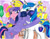 Size: 1017x786 | Tagged: safe, artist:brookellyn, princess cadance, shining armor, twilight sparkle, alicorn, pony, unicorn, g4, balloon, birthday, birthday cake, butt, cake, dusk shine, food, gleaming shield, horn, male, plot, prince bolero, rule 63, stallion