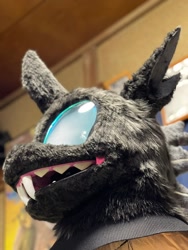 Size: 900x1200 | Tagged: safe, artist:sc_raiha, changeling, bust, fursuit, irl, photo, teeth