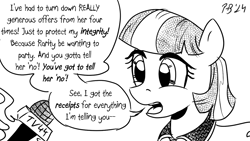 Size: 1200x675 | Tagged: safe, artist:pony-berserker, coco pommel, pony-berserker's twitter sketches, g4, interview, katt williams, microphone, p diddy, pony-berserker's twitter sketches (2024), reference