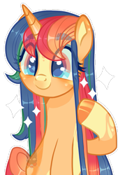 Size: 541x800 | Tagged: safe, artist:hancar, artist:lonecrystalcat, oc, oc only, alicorn, pony, g4, base used, commission, eye clipping through hair, female, horn, simple background, solo, transparent background, your character here