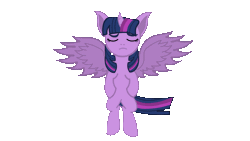 Size: 1920x1080 | Tagged: safe, artist:sp3ctrum-ii, twilight sparkle, alicorn, g4, animated, commission, eyes closed, floating, floating wings, gif, simple background, solo, transparent background, twilight sparkle (alicorn), wings