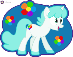 Size: 5080x4000 | Tagged: safe, artist:melisareb, pony, unicorn, .svg available, absurd resolution, craftycorn, crossover, female, flower, horn, mare, open mouth, poppy playtime, shrunken pupils, simple background, smiling critters, solo, transparent background, vector