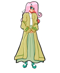 Size: 650x800 | Tagged: safe, artist:foxnoobb, fluttershy, human, g4, clothes, dress, female, humanized, looking at you, simple background, solo, white background