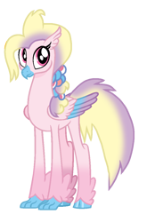 Size: 704x1064 | Tagged: safe, artist:fedethedox2121, destiny (g5), classical hippogriff, hippogriff, g4, g5, classical hippogriffied, colored hooves, colored wings, female, g5 to g4, generation leap, hippogriffied, simple background, solo, species swap, transparent background, wings