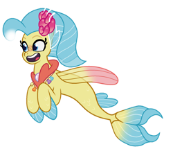 Size: 935x854 | Tagged: safe, artist:fedethedox2121, princess skystar, seapony (g4), g4, g5, my little pony: the movie, female, flower, flower in hair, freckles, g4 to g5, generation leap, jewelry, necklace, open mouth, pearl, simple background, solo, transparent background