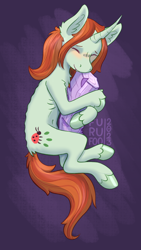 Size: 1080x1920 | Tagged: safe, alternate version, artist:furufoo, crackle cosette, mean twilight sparkle, queen chrysalis, changeling, pony, unicorn, g4, comforting, disguise, disguised changeling, embrace, eyes closed, hug, log, malnourished, orange mane, orange tail, ribs, skinny, smiling, thin, twilog, wood