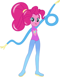 Size: 2372x3055 | Tagged: safe, artist:dupontsimon, pinkie pie, human, fanfic:choose your own magic ending, equestria girls, g4, my little pony equestria girls: better together, elastic, fanfic art, simple background, solo, stretching, superhero, transparent background, vector