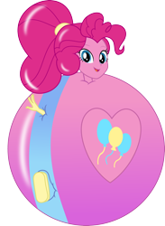 Size: 2036x2784 | Tagged: safe, artist:dupontsimon, pinkie pie, human, fanfic:choose your own magic ending, equestria girls, g4, my little pony equestria girls: better together, elastic, fanfic art, inflation, rubber, simple background, solo, superhero, transparent background, vector