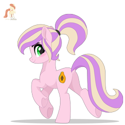 Size: 3000x3000 | Tagged: safe, artist:r4hucksake, oc, oc only, oc:papaya whip, earth pony, pony, base used, blushing, butt, cute, dock, featureless crotch, female, green eyes, mare, ocbetes, plot, ponytail, simple background, smiling, solo, tail, transparent background