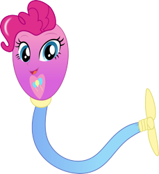 Size: 2783x3032 | Tagged: safe, artist:dupontsimon, pinkie pie, human, fanfic:choose your own magic ending, equestria girls, g4, my little pony equestria girls: better together, balloon, elastic, fanfic art, inanimate tf, inflation, rubber, simple background, solo, superhero, transformation, transparent background, vector