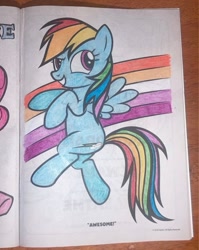Size: 750x944 | Tagged: safe, artist:lullapiies, rainbow dash, pony, g4, coloring page, lesbian pride flag, pride, pride flag, solo, traditional art