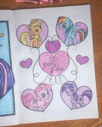 Size: 683x848 | Tagged: safe, artist:lullapiies, applejack, pinkie pie, rainbow dash, twilight sparkle, pony, g4, coloring page, traditional art