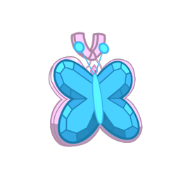 Size: 768x768 | Tagged: safe, artist:bluemario11, misty brightdawn, butterfly, g4, g5, charm, no pony, simple background, transparent background