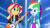 Size: 1147x645 | Tagged: safe, artist:richardchibbard, rainbow dash, sunset shimmer, human, equestria girls, g4, electric guitar, female, flying v, guitar, microphone, musical instrument