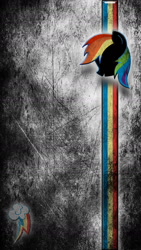 Size: 800x1422 | Tagged: artist needed, source needed, safe, rainbow dash, pegasus, pony, g4, grunge, silhouette, solo, wallpaper