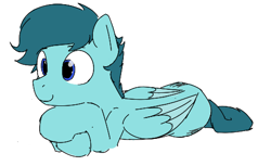 Size: 498x305 | Tagged: safe, artist:alexi148, oc, oc only, oc:dulcet tone, pegasus, pony, male, simple background, solo, stallion, white background