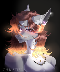 Size: 2168x2610 | Tagged: safe, artist:christiel, oc, anthro, anthro oc, countershading, female, solo, thin