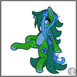 Size: 2000x2000 | Tagged: safe, artist:dice-warwick, oc, oc only, oc:sapper tablature, original species, pony, fallout equestria, fallout equestria: dance of the orthrus, belly button, belly piercing, crotch tattoo, ear piercing, eyebrows, face tattoo, fanfic art, female, flower, flowing mane, flowing tail, heart, leg tattoo, long mane, long tail, mare, messy mane, messy tail, mirage pony, piercing, poison joke, simple background, solo, spots, tail, tattoo, transparent background