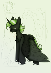 Size: 2258x3218 | Tagged: safe, artist:ashel_aras, oc, oc only, alicorn, pony, alicorn oc, horn, sketch, solo, wings