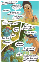 Size: 2006x3137 | Tagged: safe, artist:seventozen, applejack, rainbow dash, pony, comic:the problem of parthus, g4