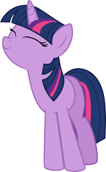 Size: 3000x4876 | Tagged: safe, artist:cloudy glow, twilight sparkle, pony, unicorn, g4, .ai available, eyes closed, female, horn, mare, nuzzling, simple background, smiling, solo, transparent background, unicorn twilight, vector