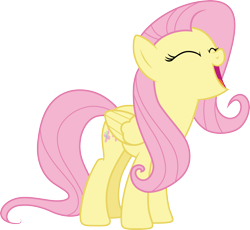 Size: 3263x3000 | Tagged: safe, artist:cloudy glow, fluttershy, pegasus, pony, g4, .ai available, eyes closed, female, mare, nuzzling, open mouth, open smile, simple background, smiling, solo, transparent background, vector