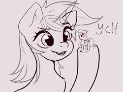 Size: 1600x1200 | Tagged: safe, artist:kristina, oc, alicorn, earth pony, pegasus, pony, unicorn, commission, cross-popping veins, drool, drool string, duo, emanata, hoof hold, horn, imminent vore, kitchen eyes, micro, size difference, ych sketch, your character here